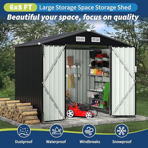 All-Weather Resin Shed with Window, Lockable Door and Vents Z1840