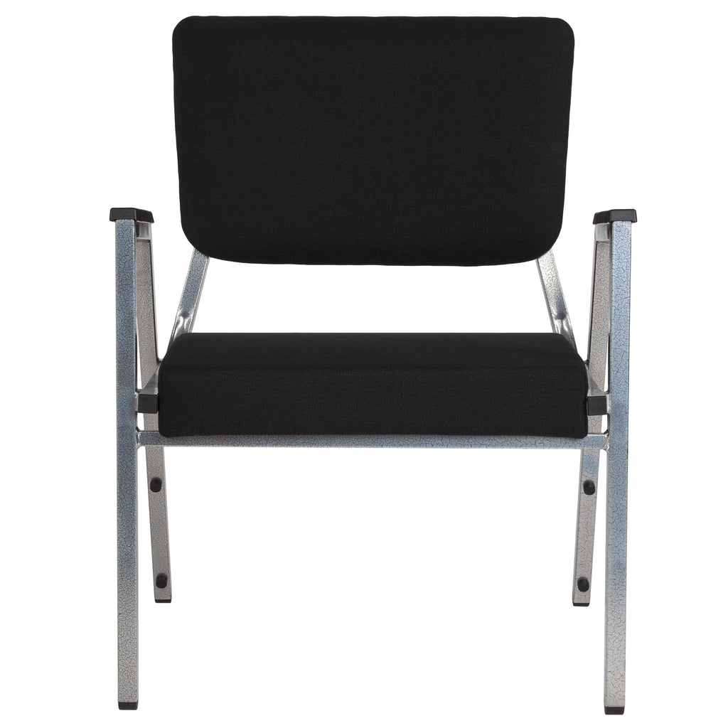 4 Pack Black Antimicrobial Fabric Bariatric Medical Reception Arm Chair D117