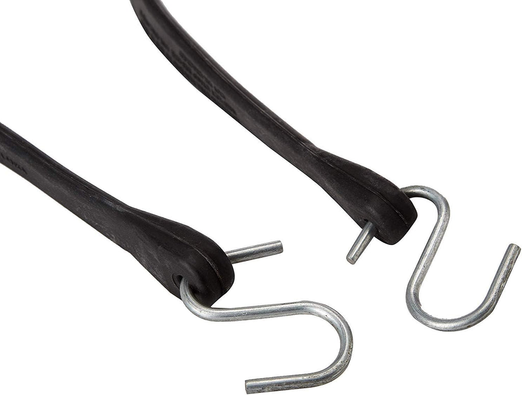 Natural Rubber Bungee Cords with Hooks 15" Pack of 50 H88821