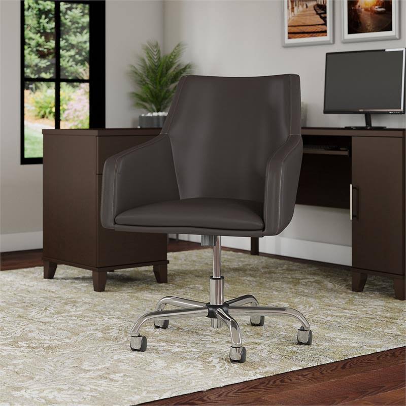 Brown Leather Box Chair P326625