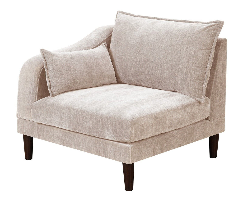 5pc Modular Sofa Set with Armless Chair Corner Wedge Ottoman J4902