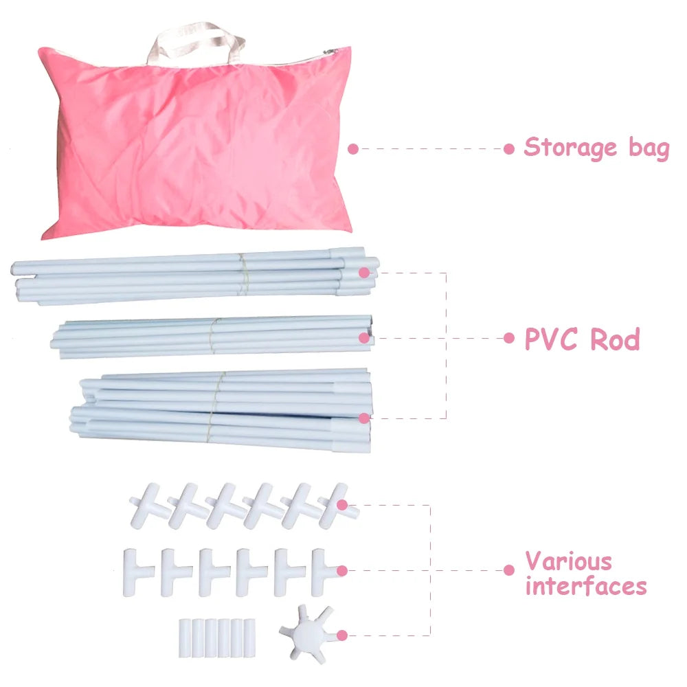 Pink Castle Play Tent with Led Lights H87397