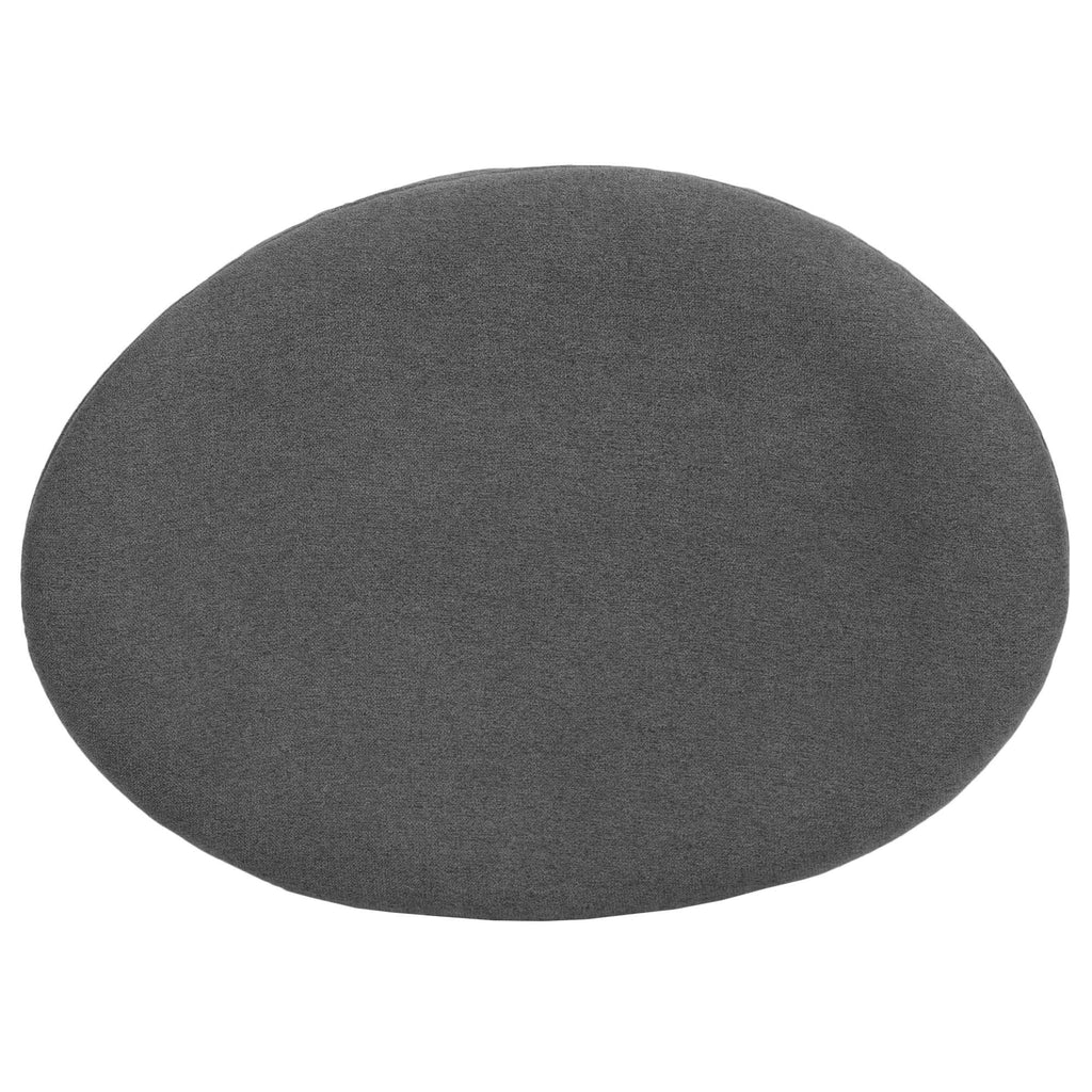 Gray Fabric Saddle Wing Ottoman H216