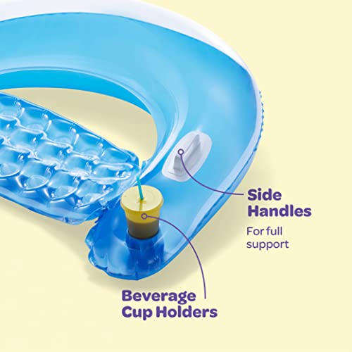Inflatable Pool Float Chair with Cup Holders & Handles R3820