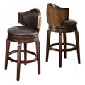 Brown Wood Bar Stool Set of 2 K8904