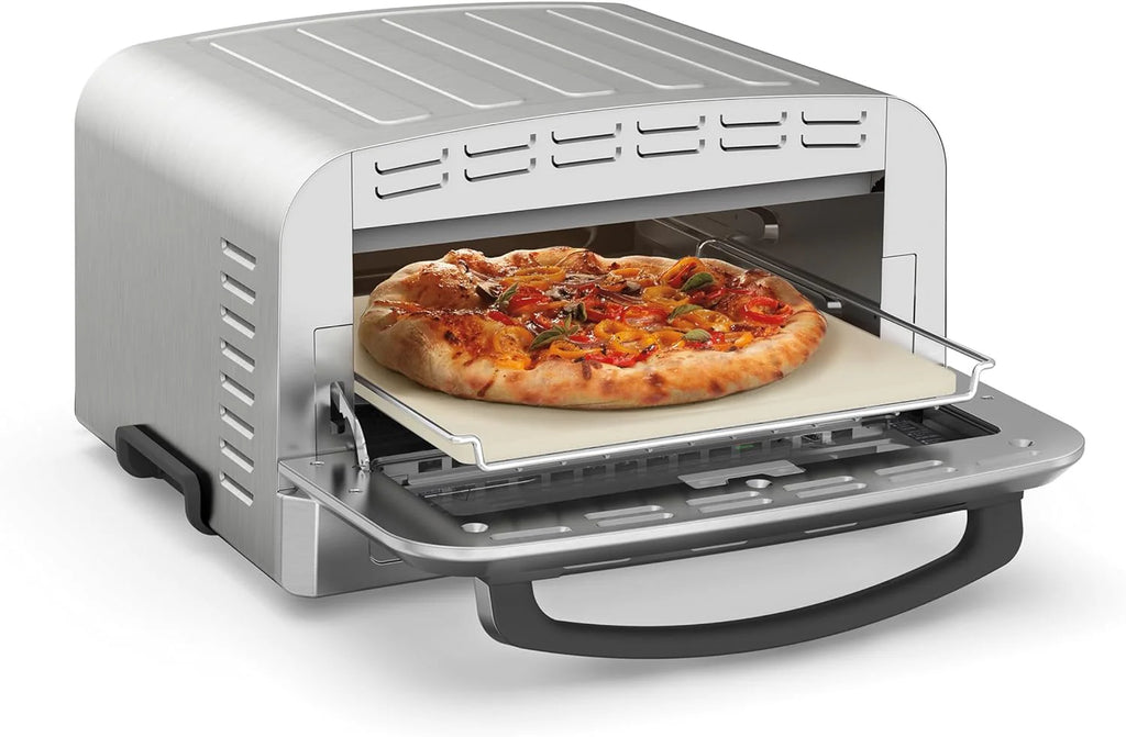 1800W Indoor Pizza Oven with Pizza Stone, Deep-Dish Pan & Pizza Peel Y8577