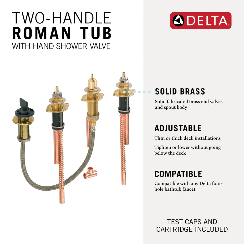 Two Handle Flexible Mount with Hand Shower J5149
