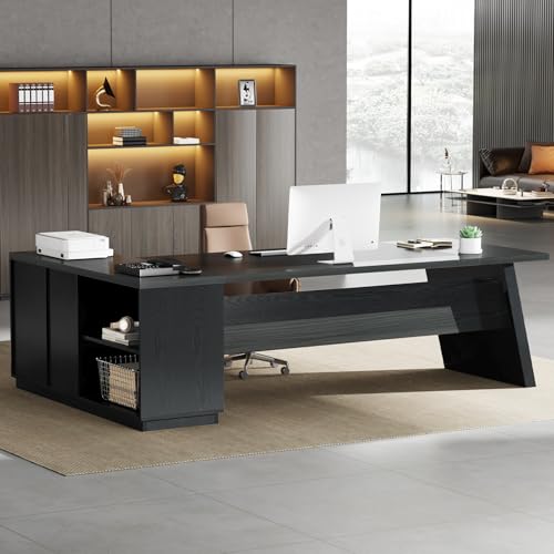 78" L-Shaped Desk with Drawers and File Cabinet A5068