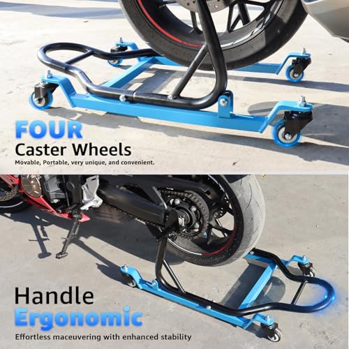 Heavy Duty Motorcycle Rear Wheel Lift Stand with 4 Movable Wheels A5532