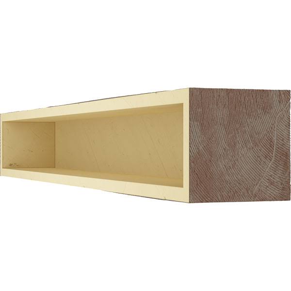 Aged Pecan Hand Hewn Faux Wood Fireplace Mantel W2995