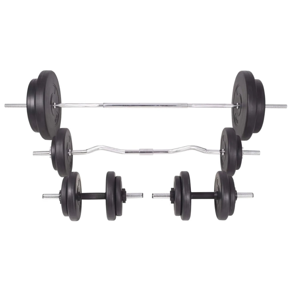 Workout Bench with Weight Rack, Barbell and Dumbbell Set 264.6 lb P510527