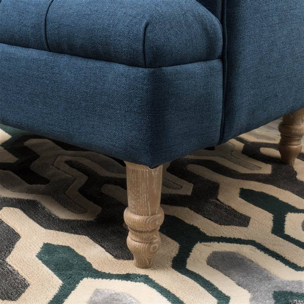 Tufted Club Chair in Dark Blue Q4932