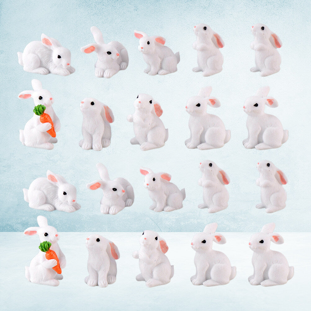Rabbit Spring Decoration Dollhouse Plant Model Micro Landscape Accessories Child T164