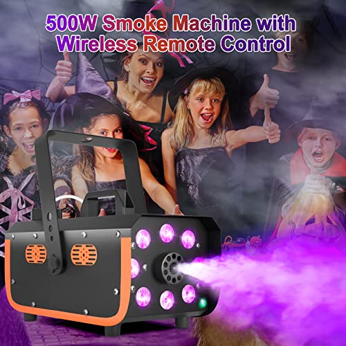 500W Fog Machine with 2 Remotes and 8 LED Lights P702348
