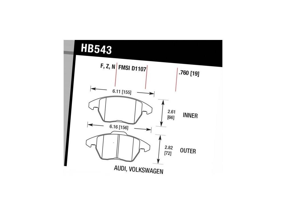 HP Plus Brake Pads Z752