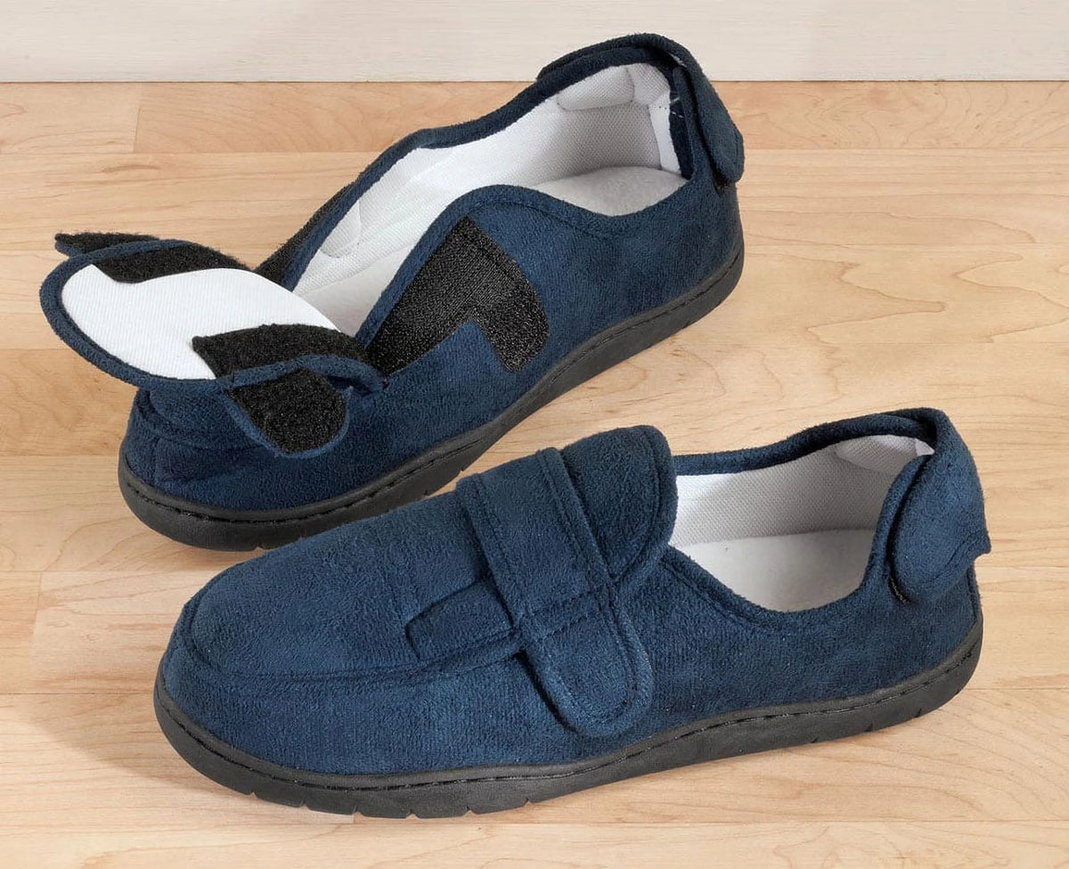 Navy Blue Memory Foam Slippers R98145