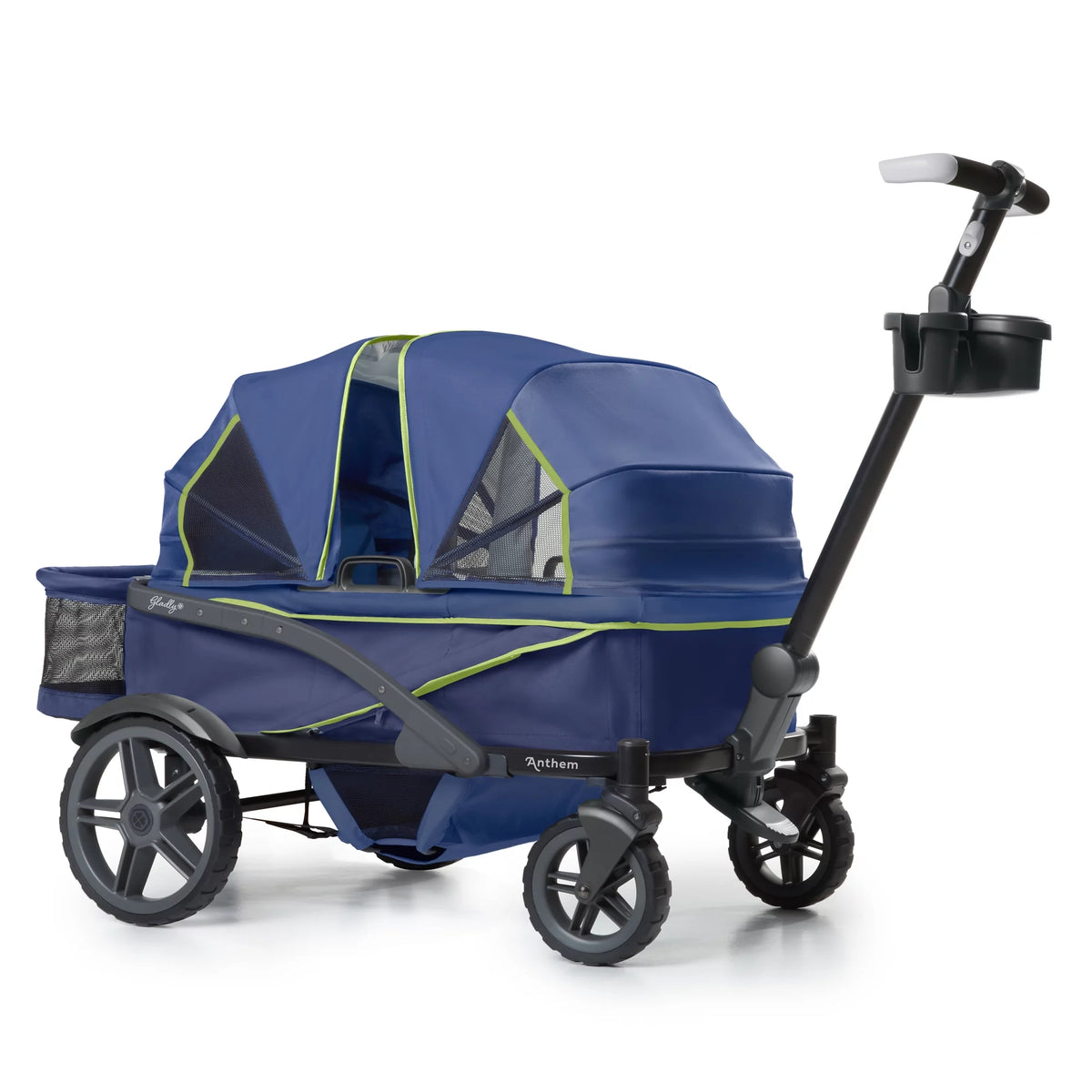 4-Seater Wagon Stroller with Rugged Wheels and Removable Canopy S358