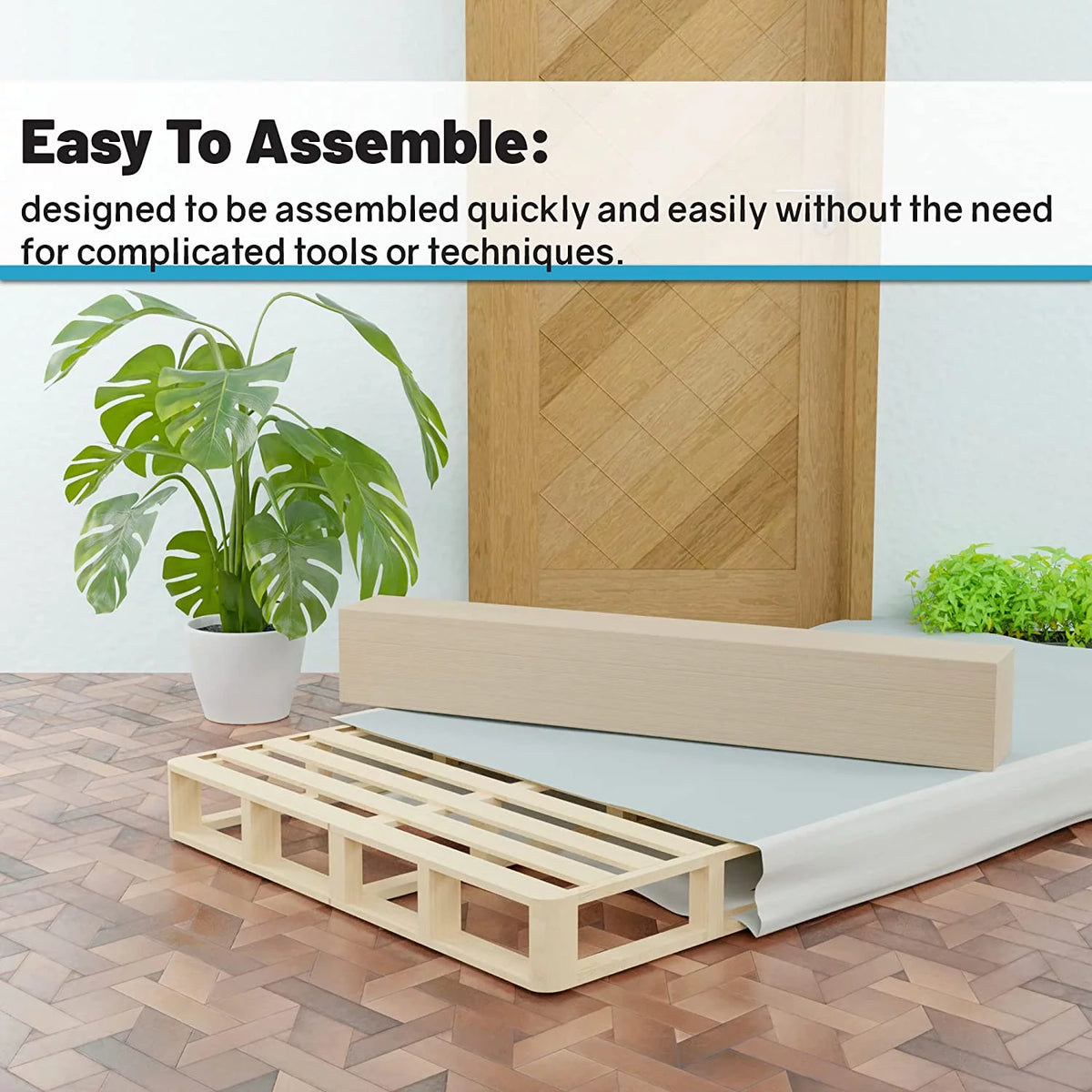 White 4.5-Inch Wood Box Spring H352