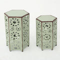 12 Inch and 14 Inch Iron Side Table Set S40868