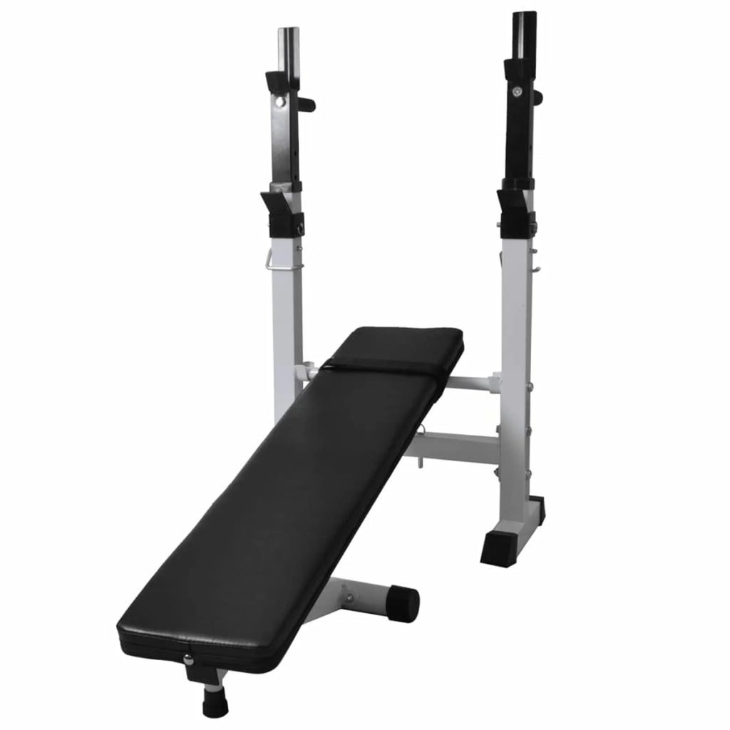 Workout Bench with Weight Rack, Barbell and Dumbbell Set 264.6 lb P510527