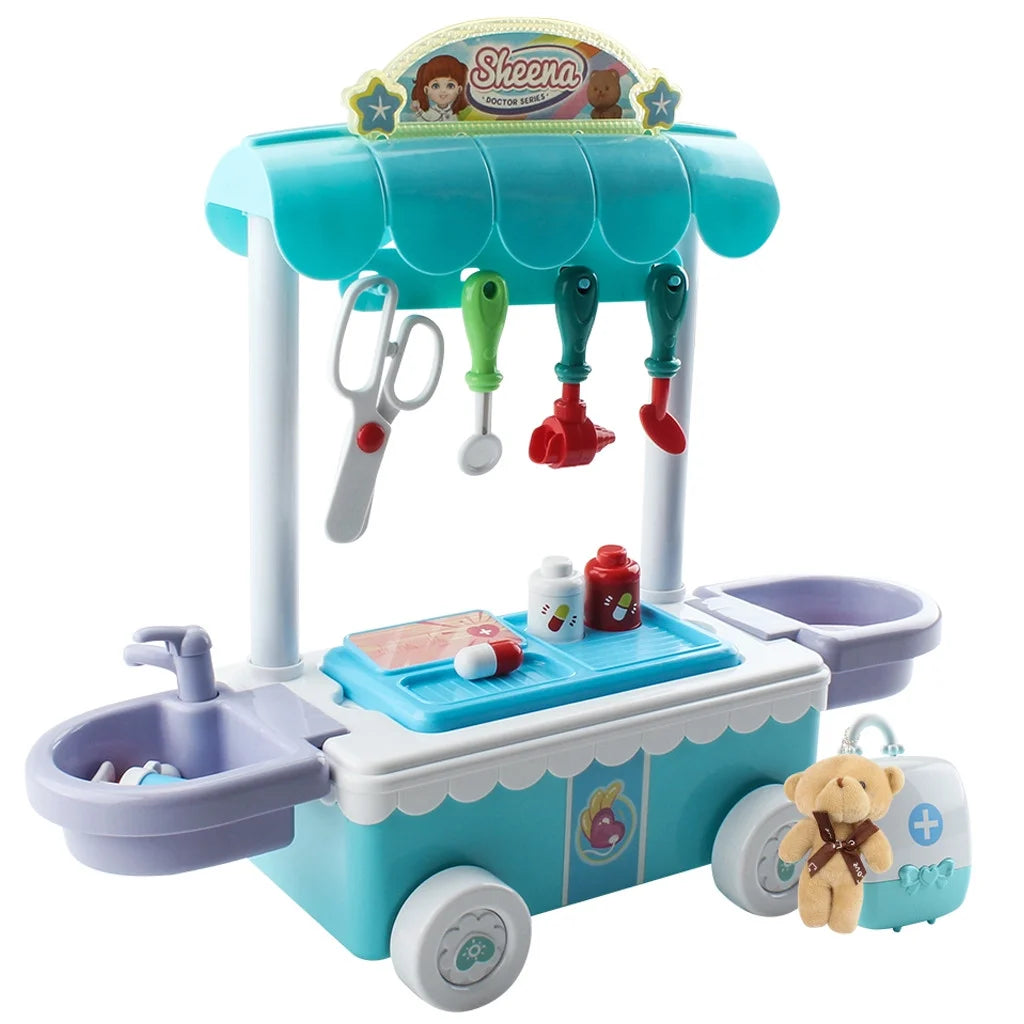 Doctor Kit Surgical Car with Music Kids Play House Educational Role Play Toy T581803