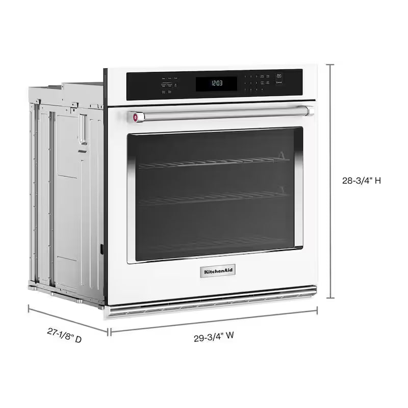 30 in. Electric Wall Oven with Convection Self-Cleaning in White D6280