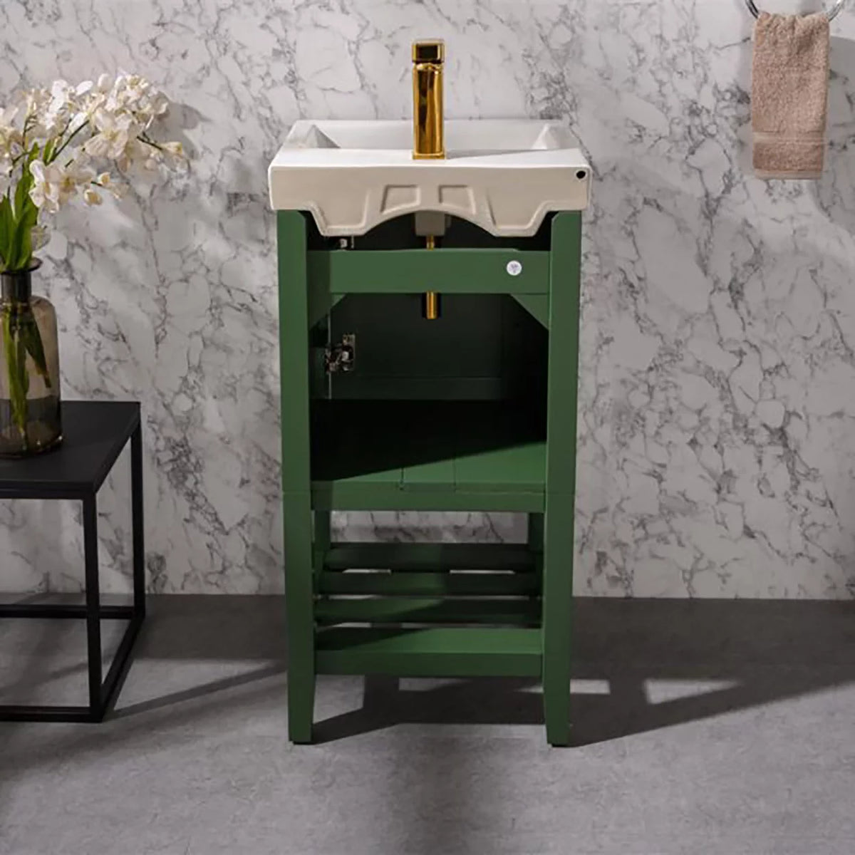 18" Green Sink Vanity Z417918