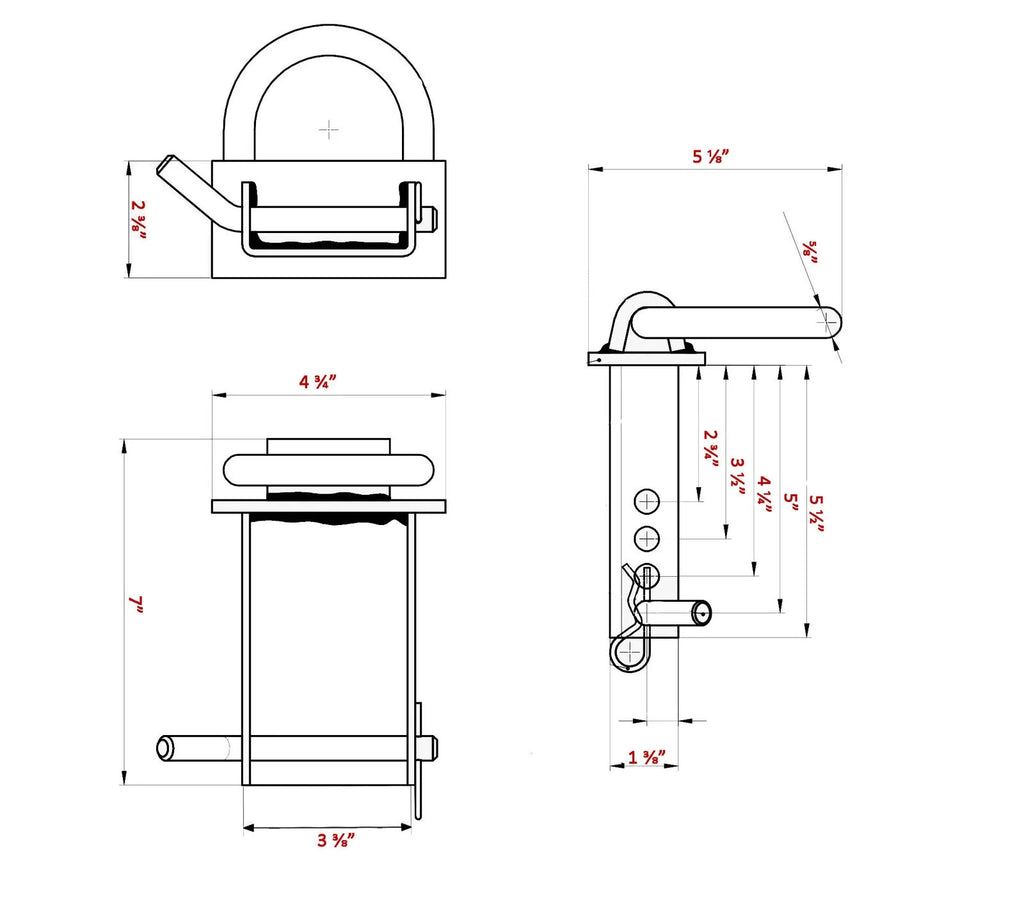 8 Pcs Removable Trailer Stake Pocket Tie Down D Ring Zinc Coated 5400 Lbs Load Limit Q928727
