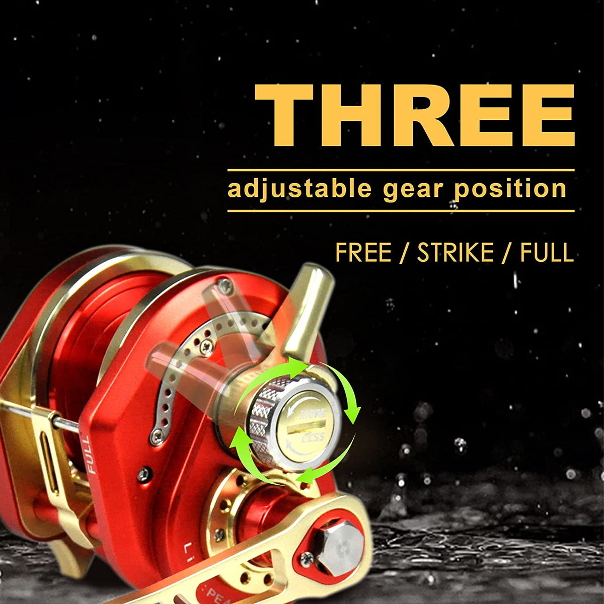 Slow Pitch Jigging Reel Saltwater 6.3:1 9BB+2RB Conventional Reels E7967