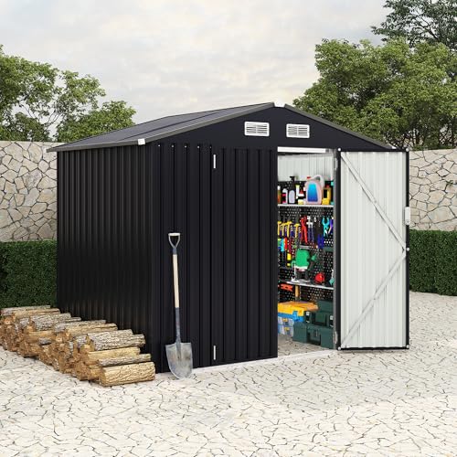 All-Weather Resin Shed with Window, Lockable Door and Vents Z1840