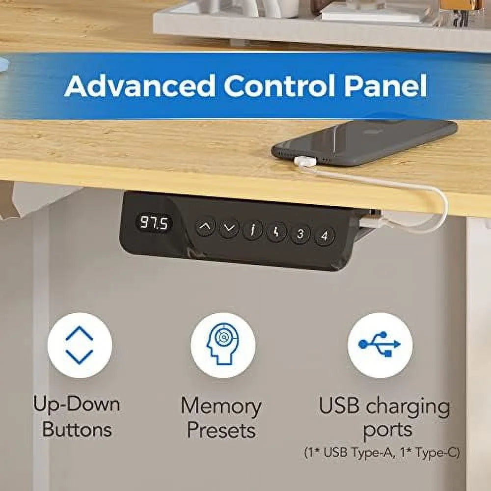 Height Adjustable Electric Sit Stand Desk 40 x 24 Inches O138919