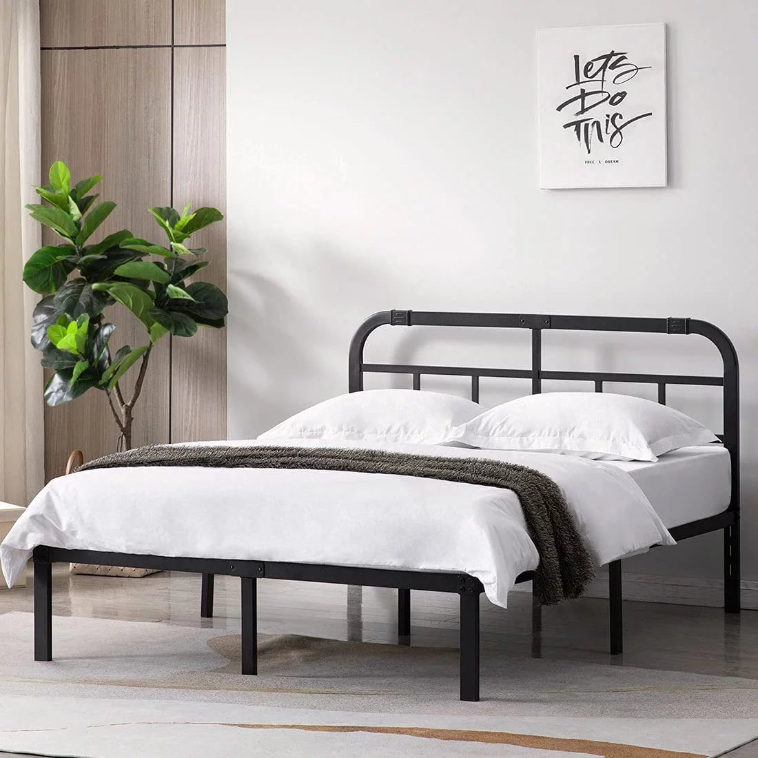 14 inch Queen Bed Frame with Headboard C963277