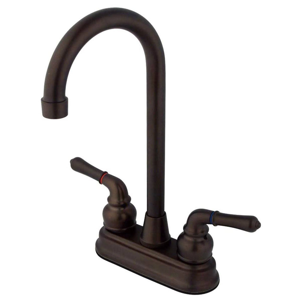 Chrome & Polished Brass Bar Faucet with Lever Handles N291718