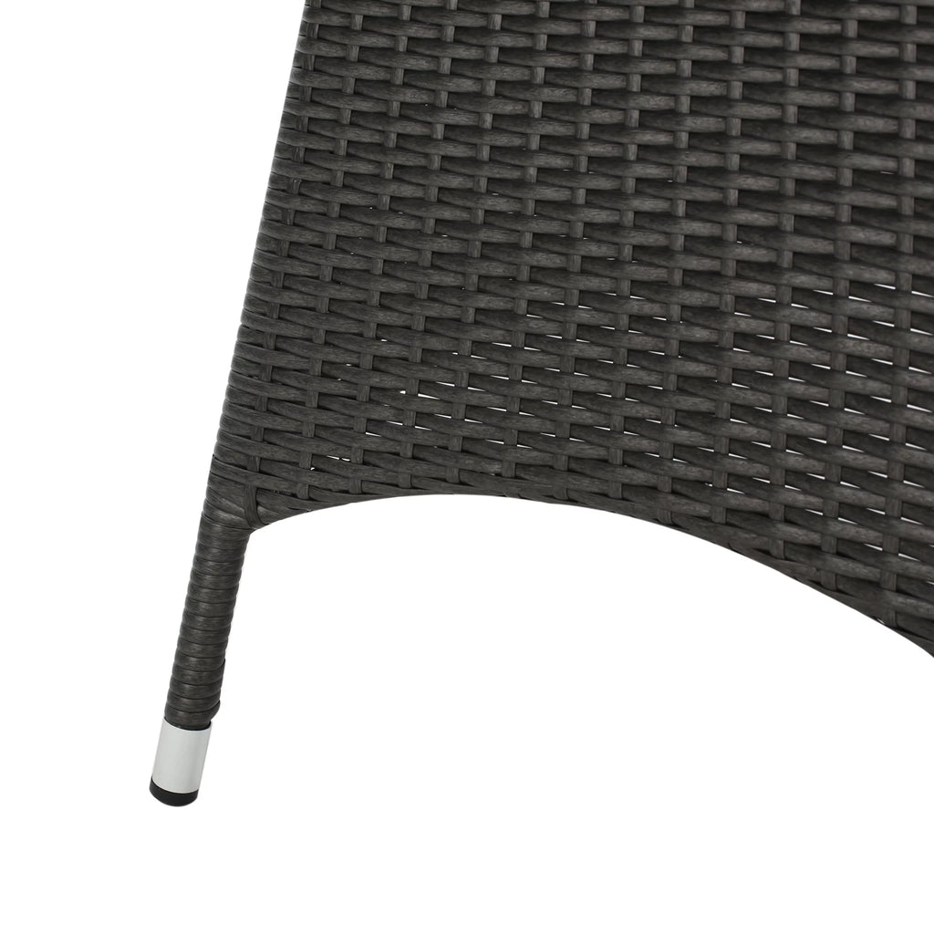 Grey Wicker Round Dining Table P8494