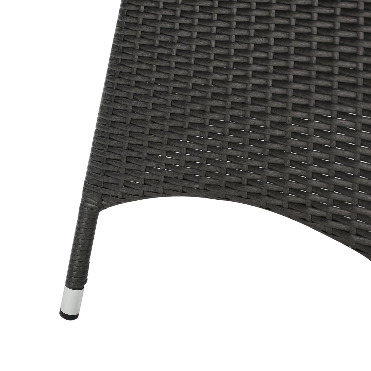 Grey Wicker Round Dining Table P8494