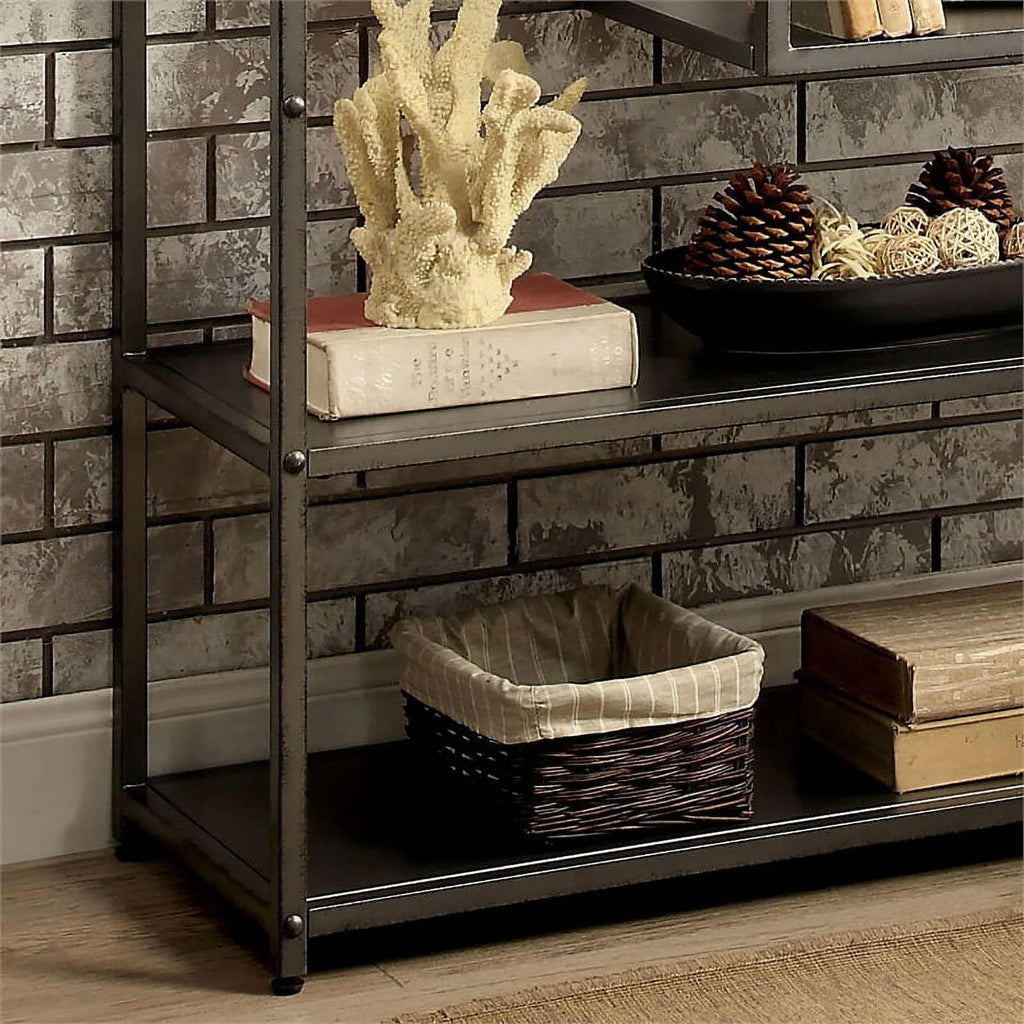 Industrial Metal 6-Shelf Bookcase B388