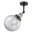 Black Antique Brass Semi Flush Mount Light O9727