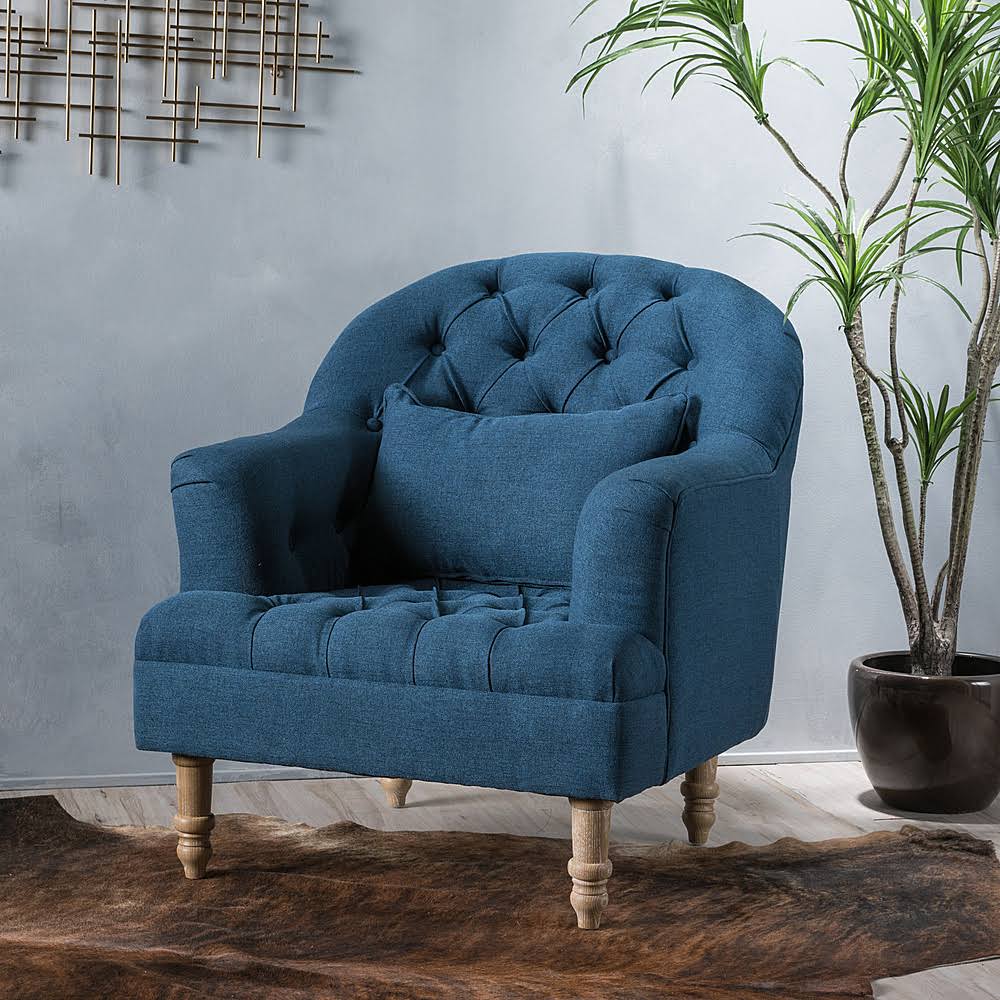 Tufted Club Chair in Dark Blue Q4932