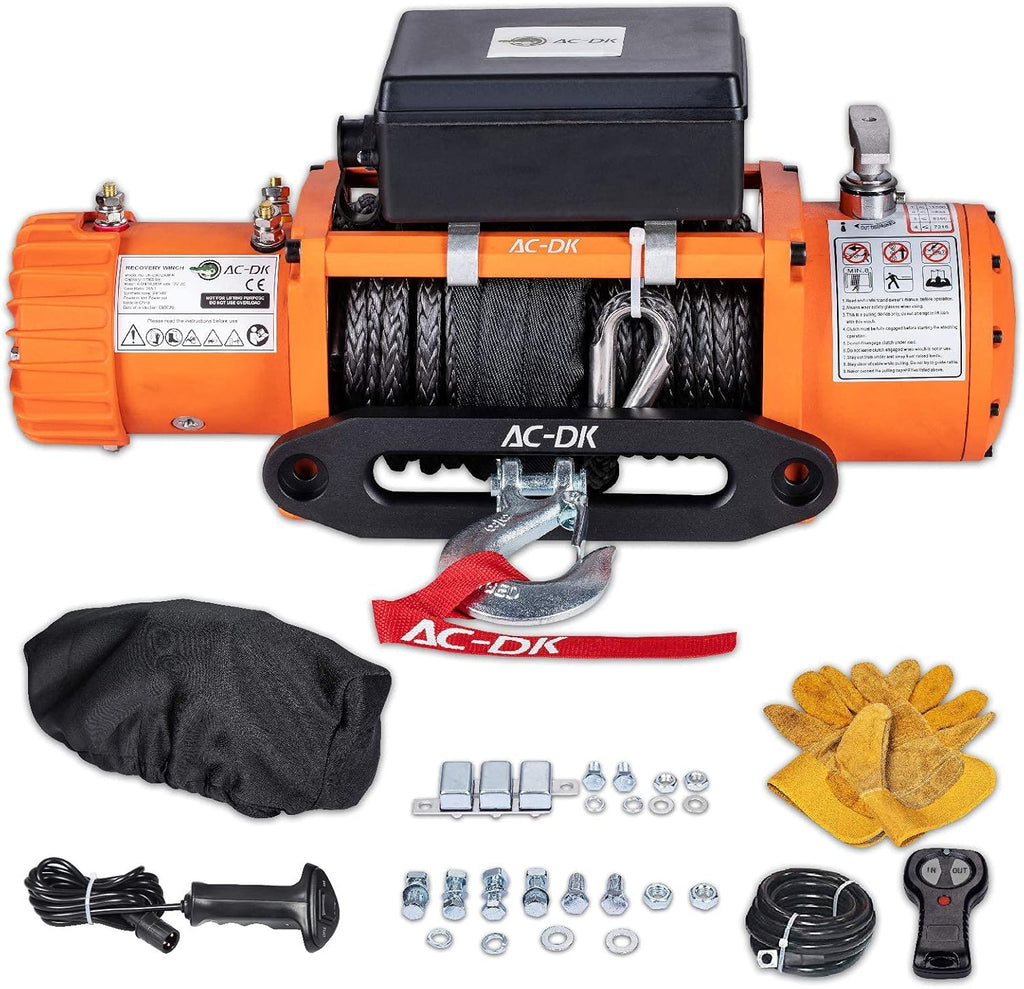 13000 lb 12V Electric Winch Kit with 85ft Synthetic Rope V860