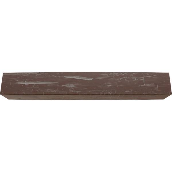 Aged Pecan Hand Hewn Faux Wood Fireplace Mantel W2995