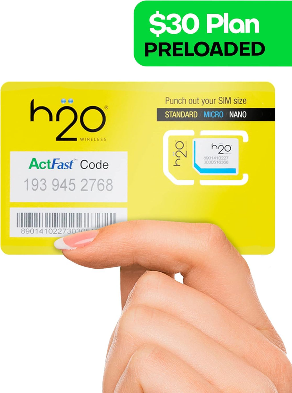 SIM Card with Unlimited Data & International Talk & Text and 6GB High-Speed 4G LTE/5G Data Coverage (90-Day Plan) N534639