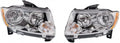 Headlight Assembly Pair for Jeep Grand Cherokee 2011 2012 2013 Halogen O880274