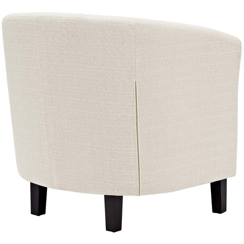 Beige 2 Piece Tufted Polyester Fabric Arm Chair Set V1587