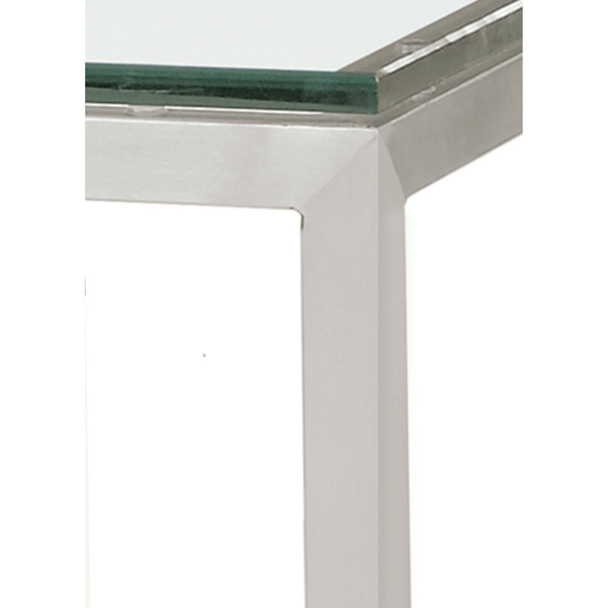 Clear Tempered Glass Console Table with Ocean Blue Base T785