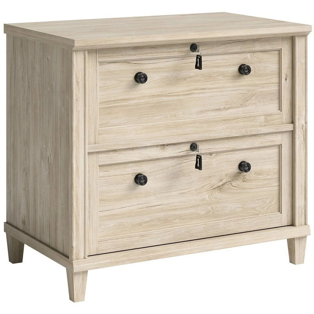 3-Piece Credenza Desk Hutch and Lateral File Cabinet L77331