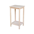 Solid Wood Unfinished Accent Table D7124