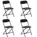 Blue 4 Pack Heavy Duty Poly Plastic Stackable Folding Chairs E55070