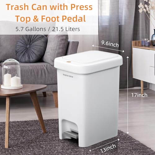 5.7 Gallon Step Trash Can with Lid J730