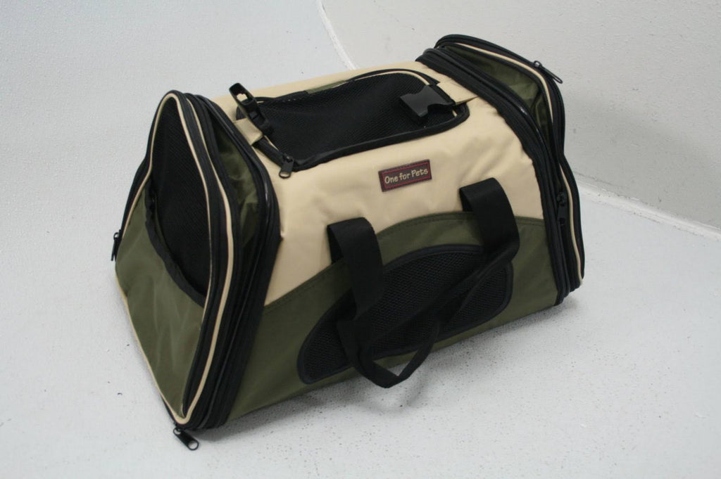 Expandable Pet Carrier, Olive W71903