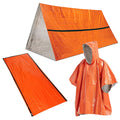 Waterproof Thermal Poncho Raincoat with Sleeping Bag and Tent Shelter F75352